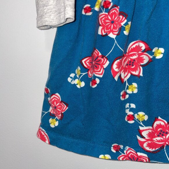 Tea Collection Girls Long Sleeve Floral Dress Size 5 Multicolor Cotton Blend - Picture 4 of 6